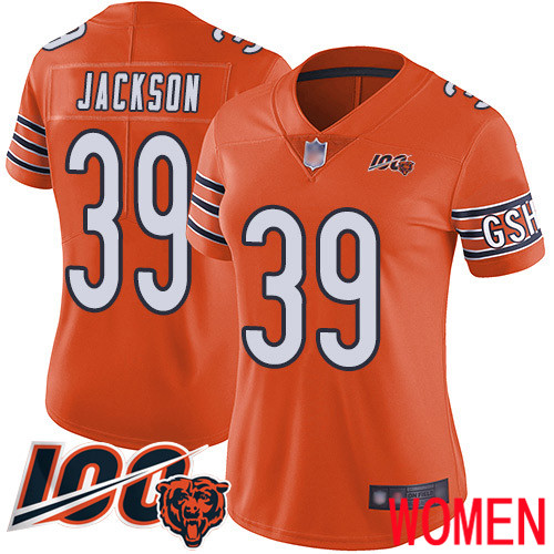 Chicago Bears Limited Orange Women Eddie Jackson Alternate Jersey NFL Football #39 100th Season->youth nfl jersey->Youth Jersey